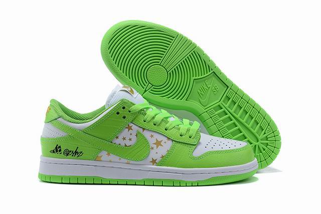 Cheap Nike Dunk Sb Men's Shoes Green White Star-19